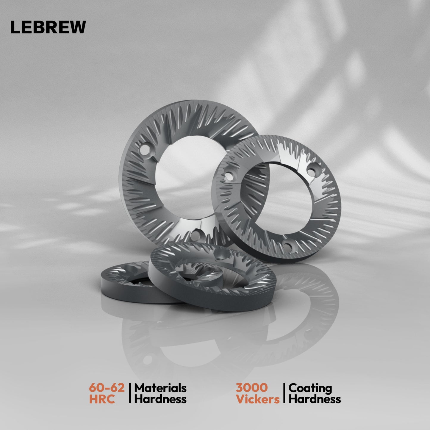 LeBrew 64mm HyperBurrs for Flat Burr Grinders