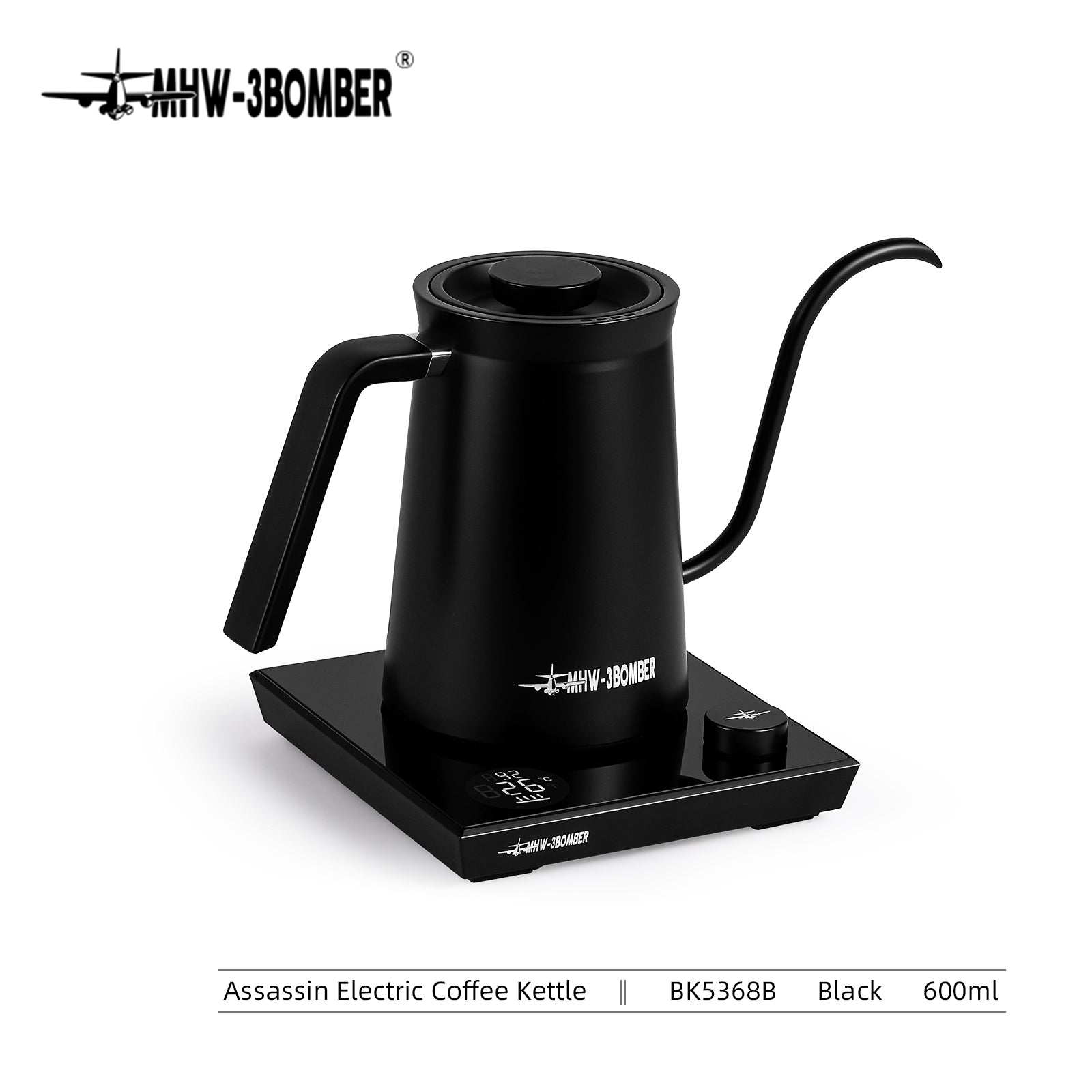 MHW-3BOMBER Assassin Electric Kettle for Pourover coffee 600ml